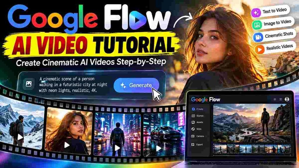 Google Flow AI Video Tutorial – Create Cinematic AI Videos
