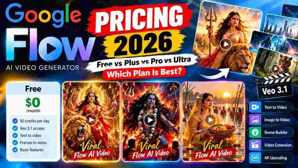 Google Flow Pricing 2026 Free vs Plus Pro and Ultra plans